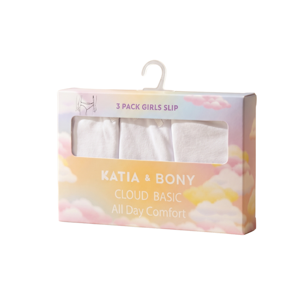 Katia & Bony Kız Çocuk Basic Kutulu 3'lü Beyaz Slip