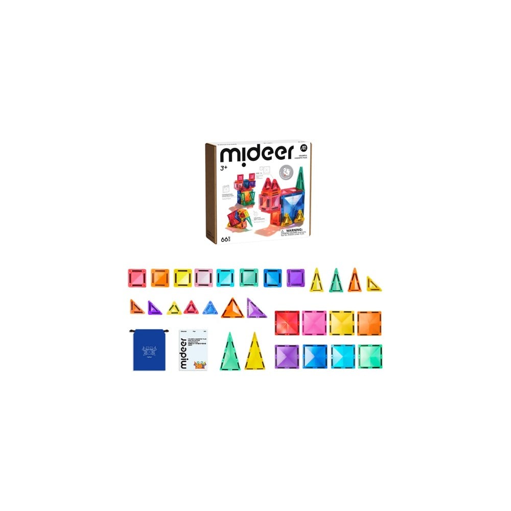 Mideer Magnetic Tiles Mini Collection 66 Parça