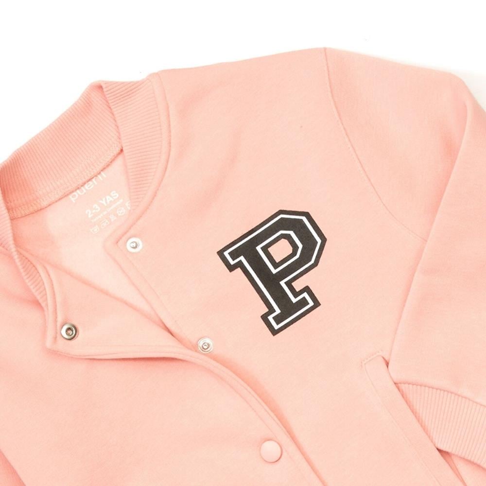 Pueril Kids Çocuk Bomber Ceket Şardonlu Şeftali