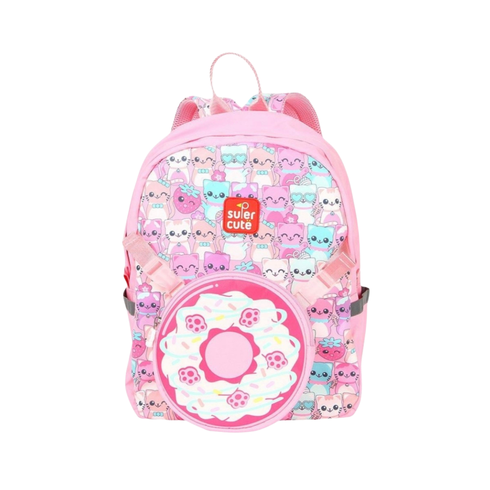 Supercute Two-in-One Pink Cat Sırt Çantası