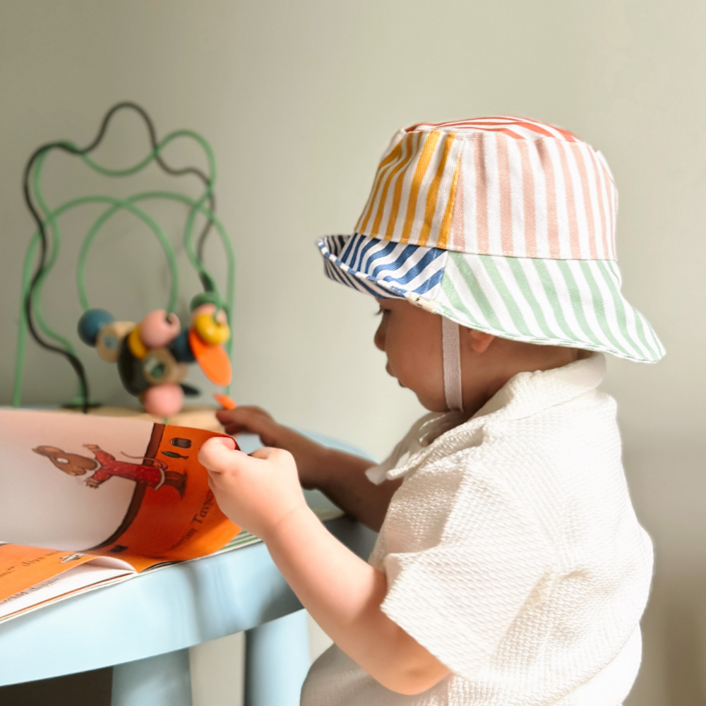 Asu Baby Color Stripe Bucket Şapka