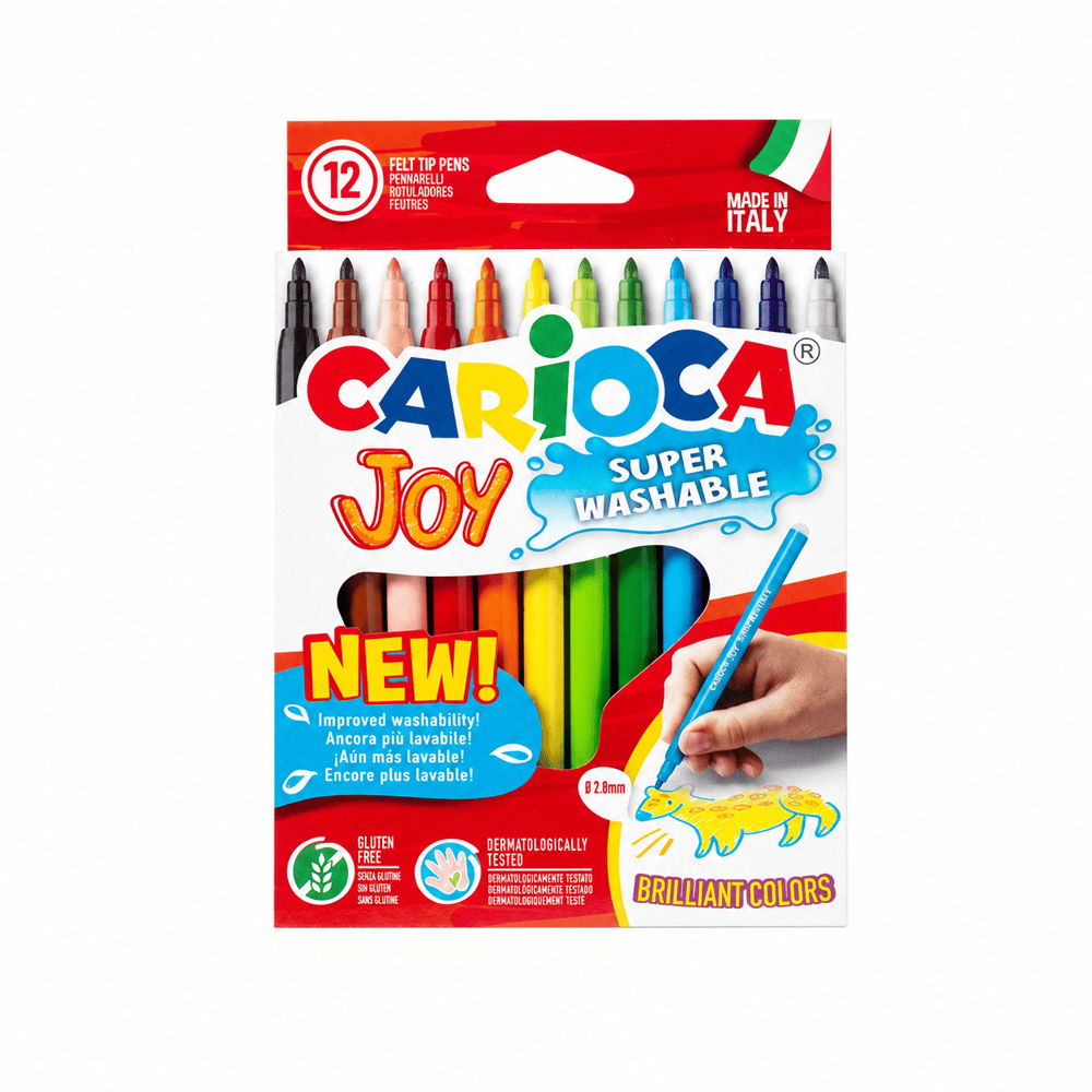 Carioca Joy Süper Yıkanabilir Keçeli Boya Kalemi 12'li