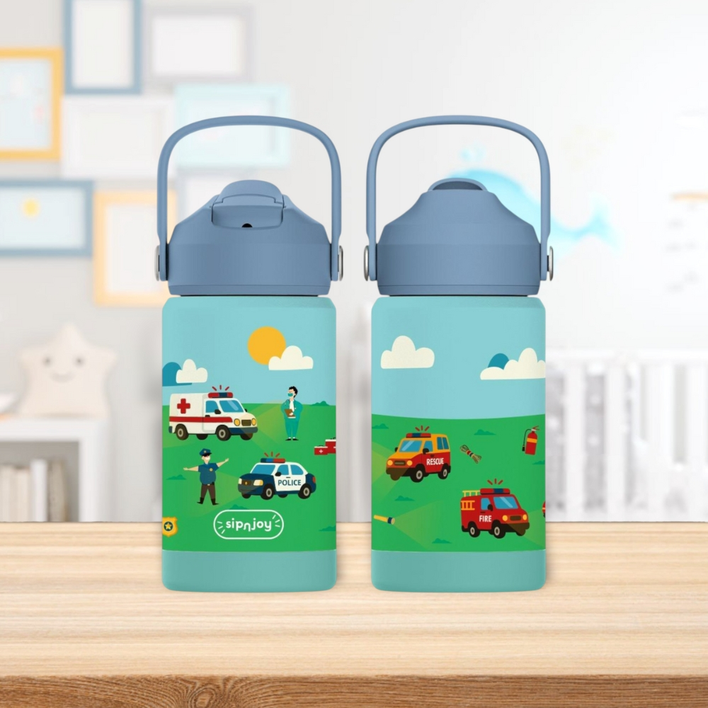 SipnJoy FlipSip Çocuk Su Termosu 360 ml Rescue Crew