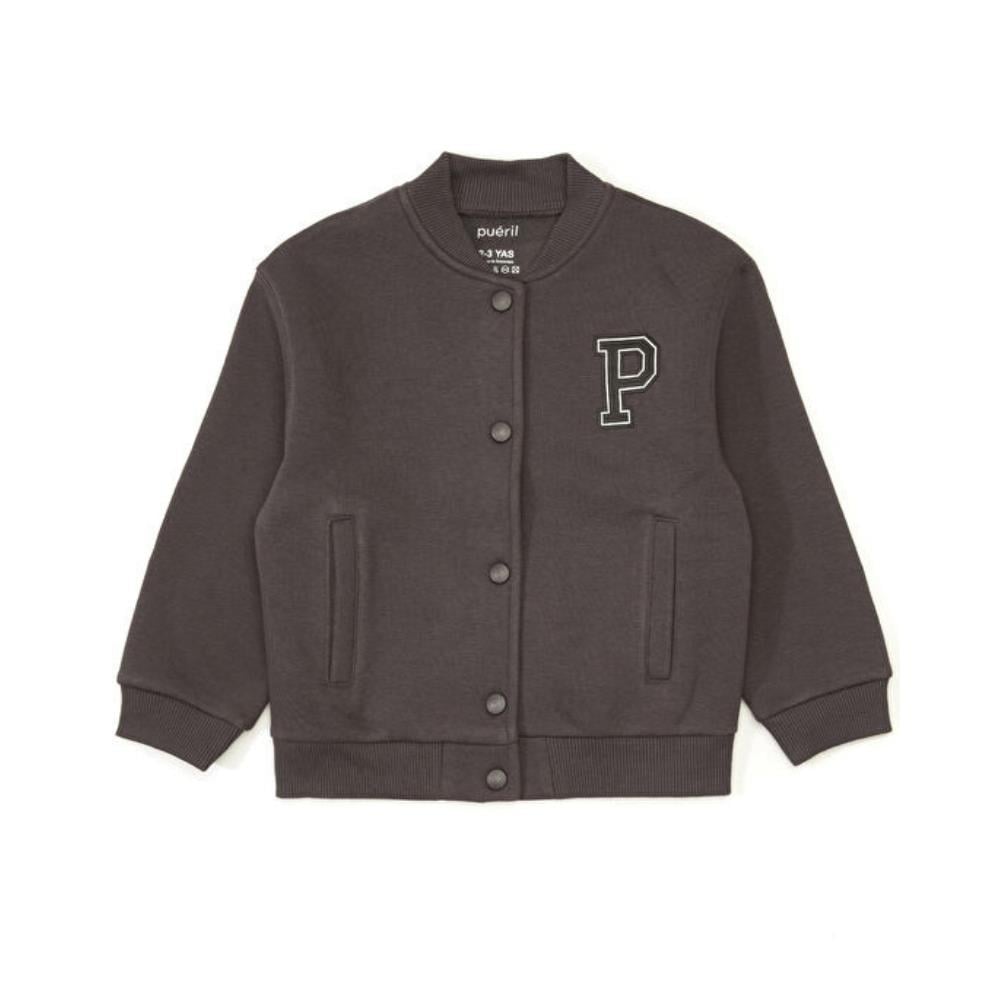 Pueril Kids Çocuk Bomber Ceket Şardonlu Grafit