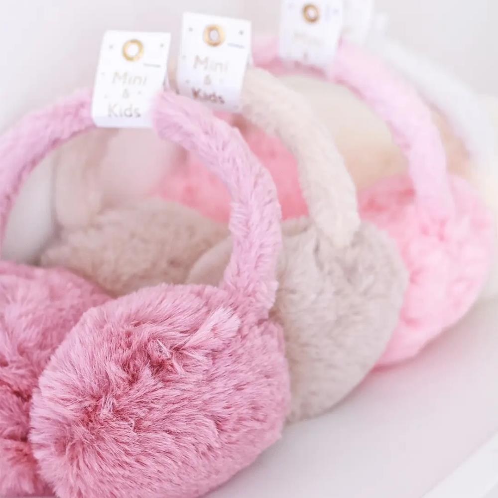 Mini & Kids Peluş Kulaklık Vizon