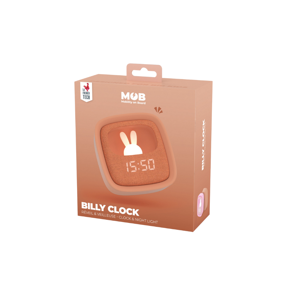 Mob Karamel Tavşan Masaüstü Saati ve Gece Lambası
