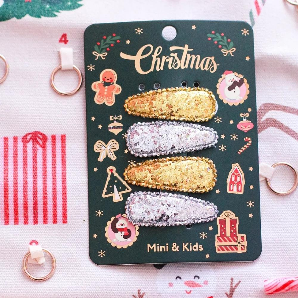 Mini & Kids Christmas Glitter Klips