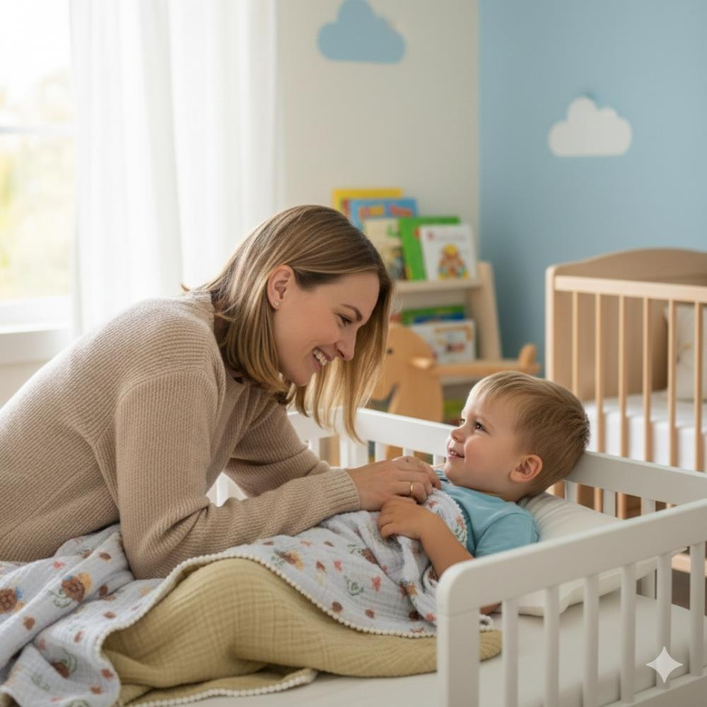 Münü Design Müslin Ponponlu Bebek Battaniyesi Kaplumbağa