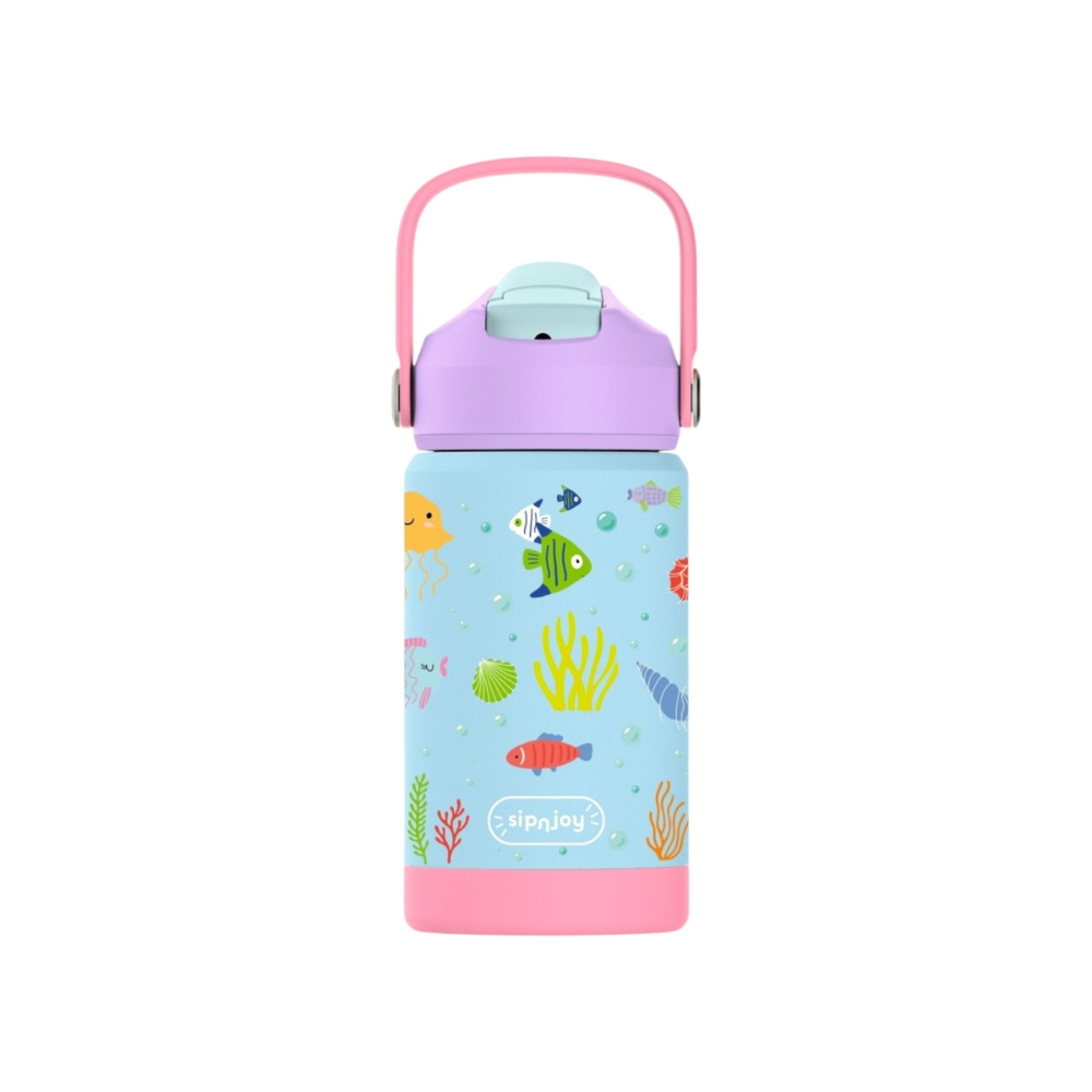 SipnJoy FlipSip Çocuk Su Termosu 360 ml Ocean Whispers
