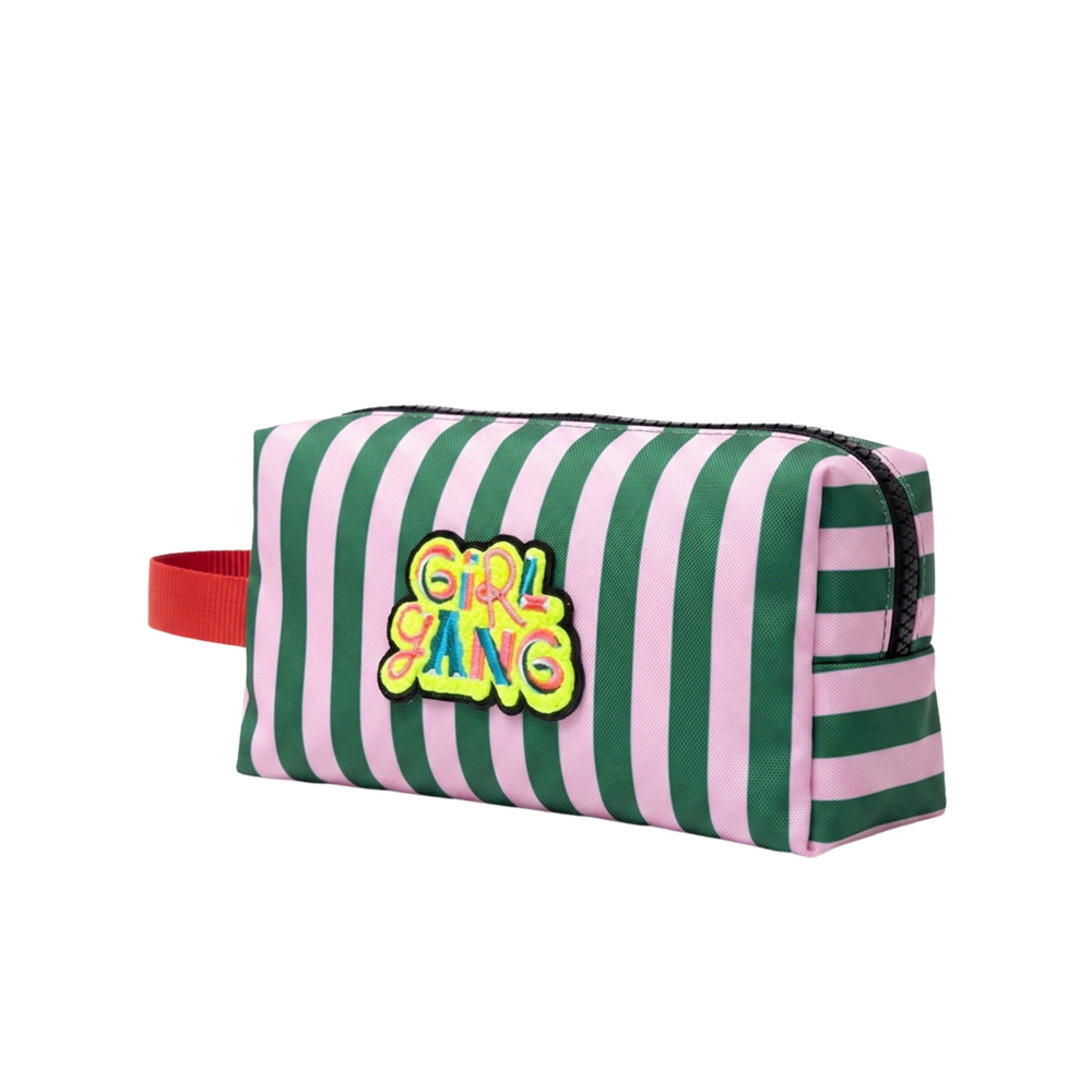 JantiFox Mavi Yeşil Pembe Çizgili Çok Amaçlı Mini Çanta Girl Gang