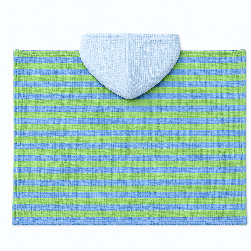 Asu Baby Green Blue Retro Kurulama Örtüsü