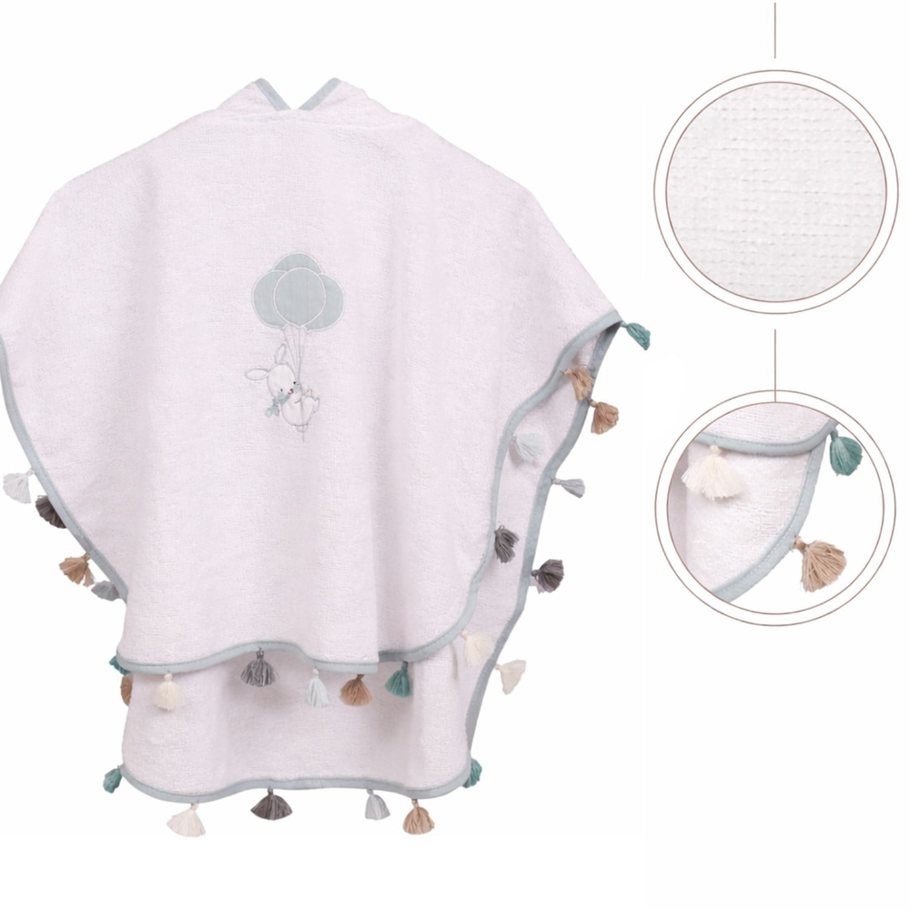 Lou Lou Baby Panço Havlu Ruby Rabbit Mint