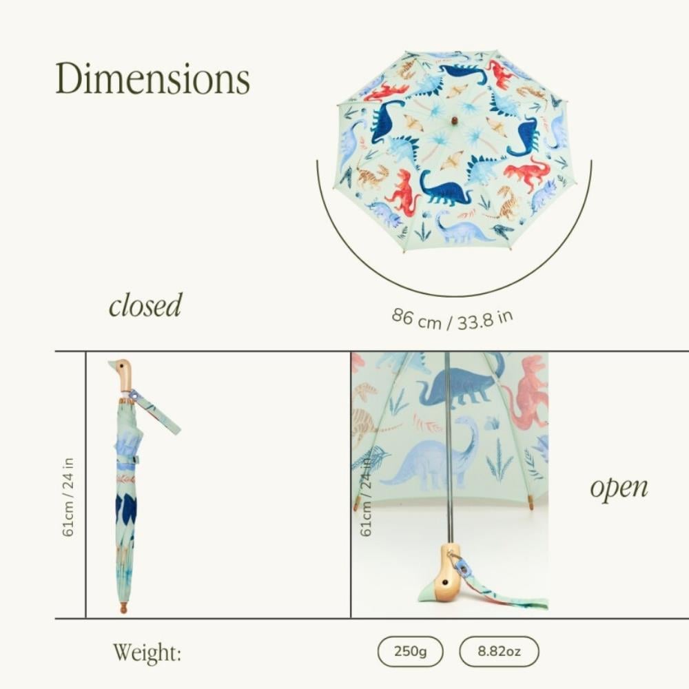 Original Duckhead Duck Çocuk Şemsiye ODH x Meri Meri Dinosaur Kingdom