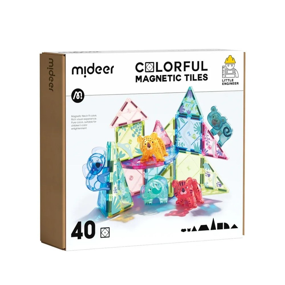Mideer Renkli Magnetic Tiles Sihirli Orman
