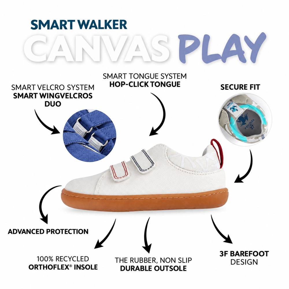 Hopfrög Smart Walker Recycled Canvas Barefoot Çocuk Ayakkabı