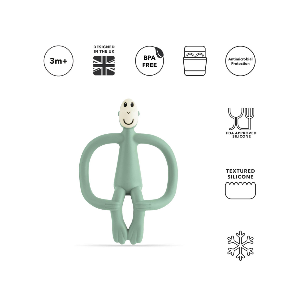 Matchstick Monkey Silikon Diş Kaşıyıcı Monkey Yeşil