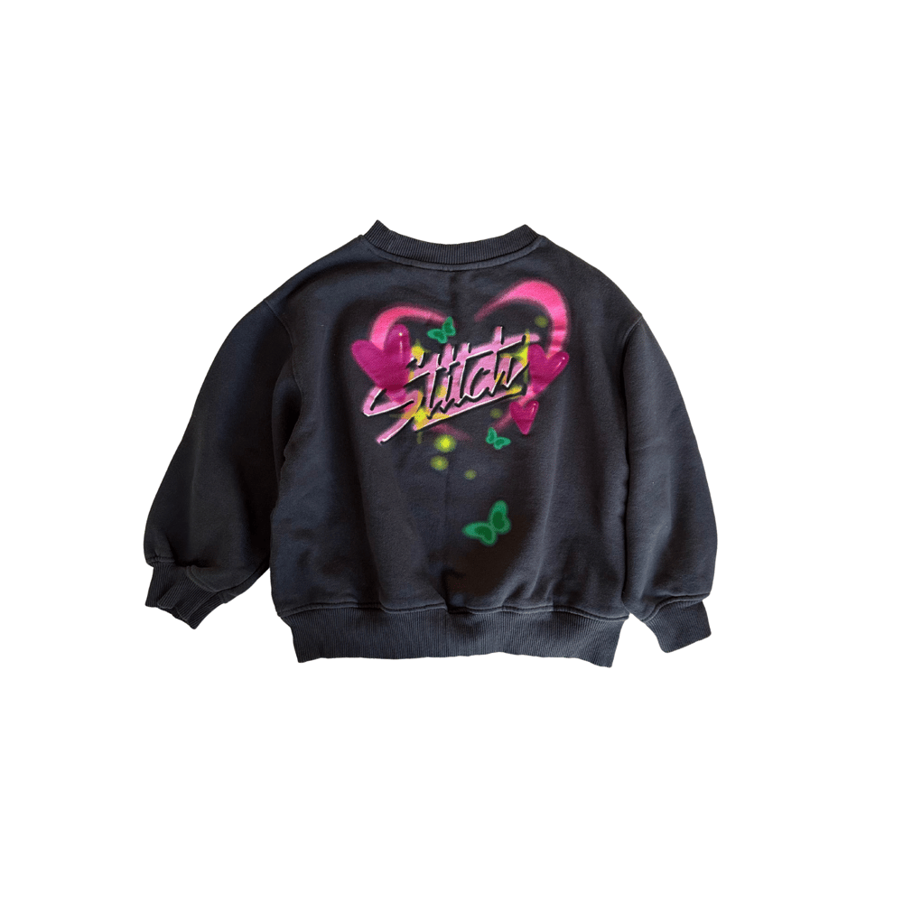 Zara Stitch Sweatshirt Gri 8-9 Yaş