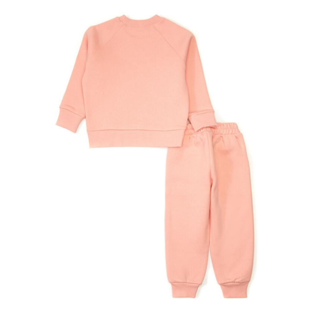 Pueril Kids Şardonlu Klasik Çocuk Eşofman Takımı | Şeftali