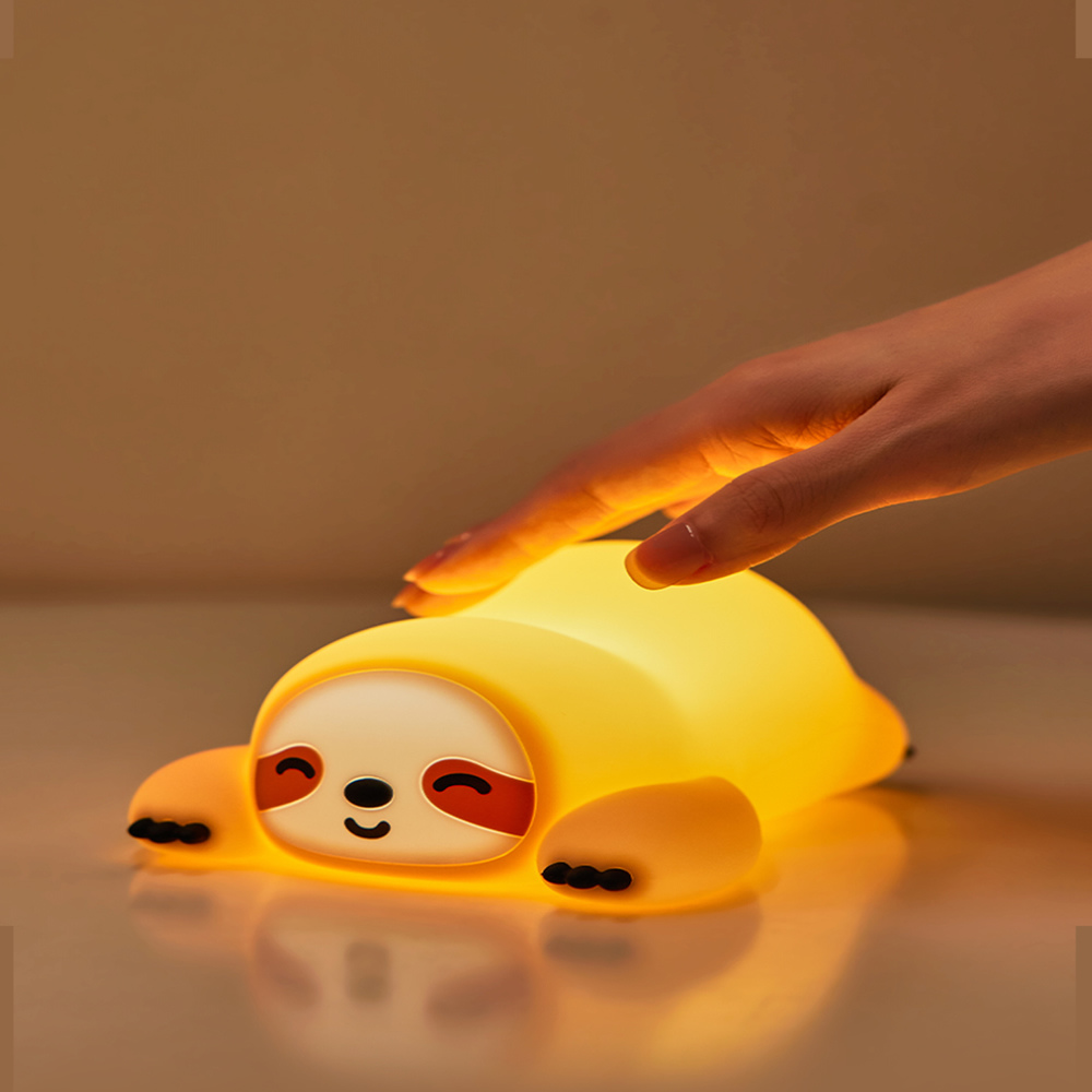 Acornia Sloth Tembel Hayvan Silikon Gece Lambası