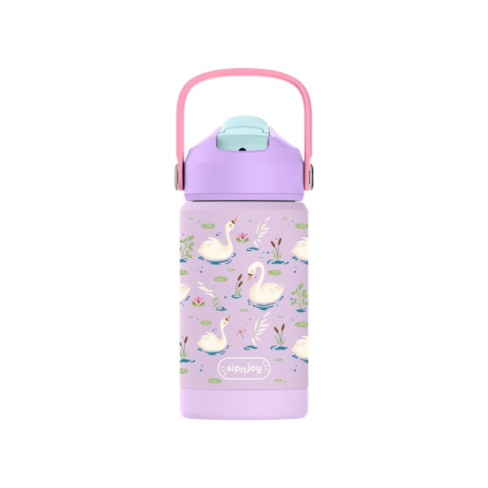 SipnJoy FlipSip Çocuk Su Termosu 360 ml Swan Harmony