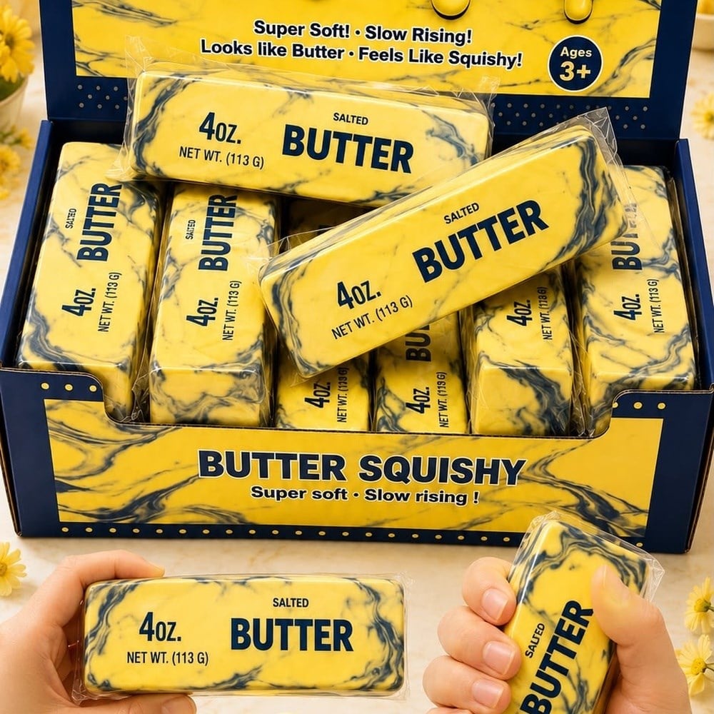 Fukaisu Butter Squishy | Stres Gideren Sıkma Oyuncağı Mavi