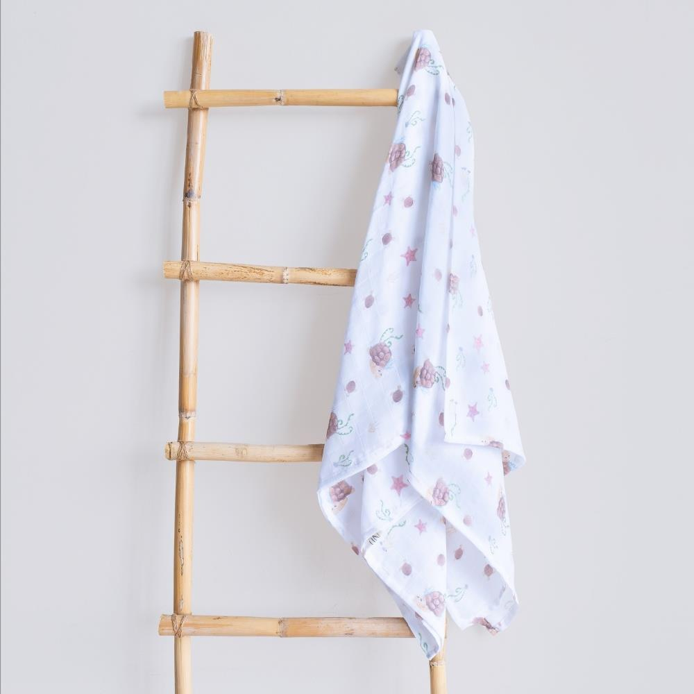 Münü Design Müslin Örtü Uyuyan Kaplumbağa