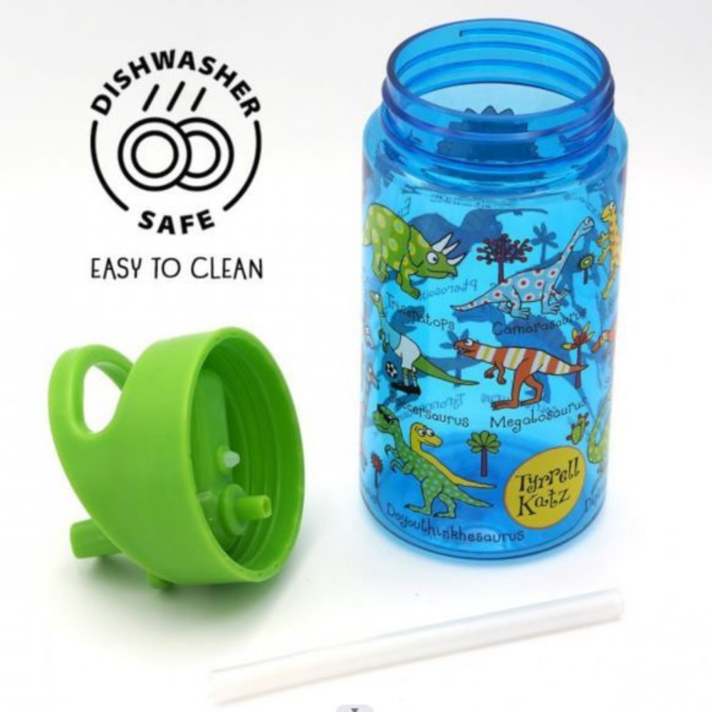 Tyrell Katz Tritan Tutmalı Pipetli Matara 400 ml Dino