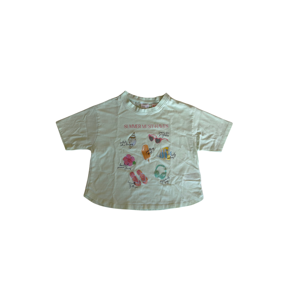 Zara Summer Must- Haves Yeşil Tişört 9-10 Yaş