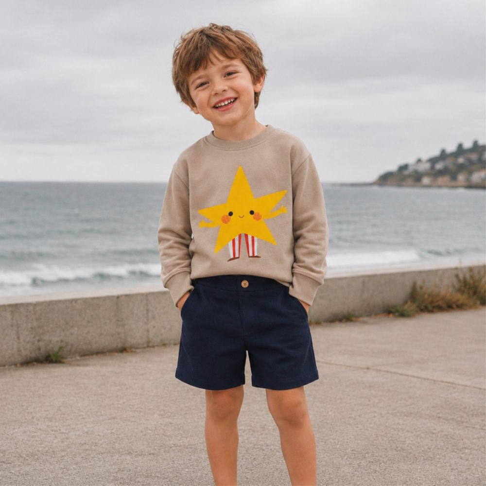 Midu & Fun Star Play Bej Sweatshirt