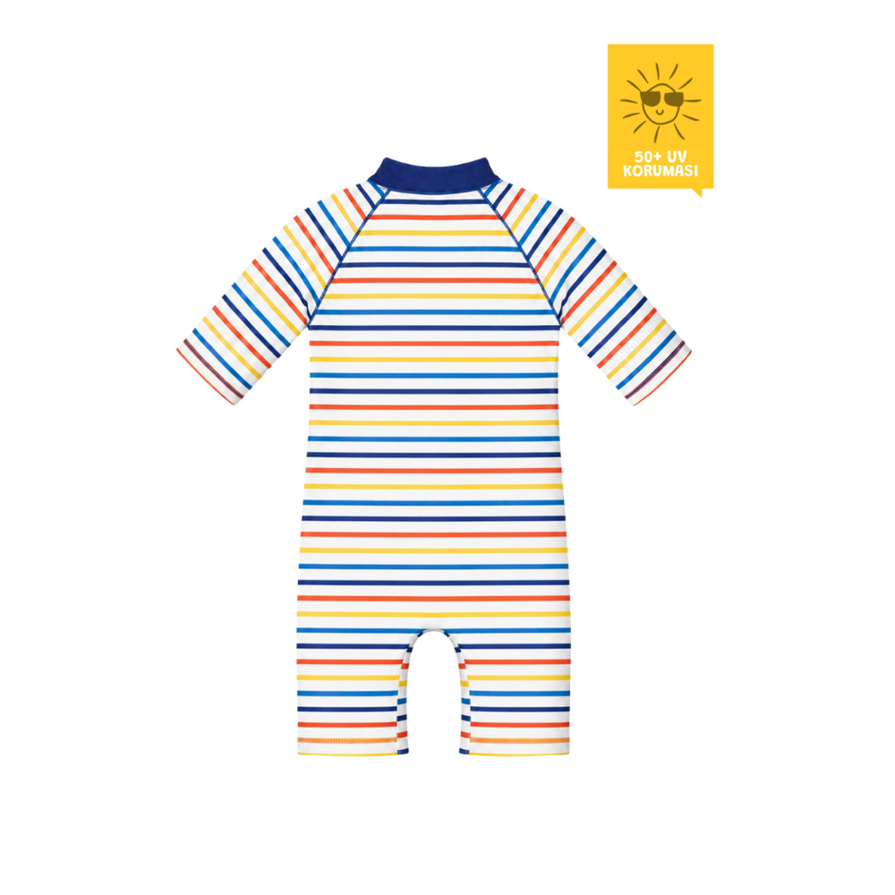 Daring Littles UV Korumalı UPF 50+ Çizgili Bebek Tulum Wonder Lines Koleksiyonu