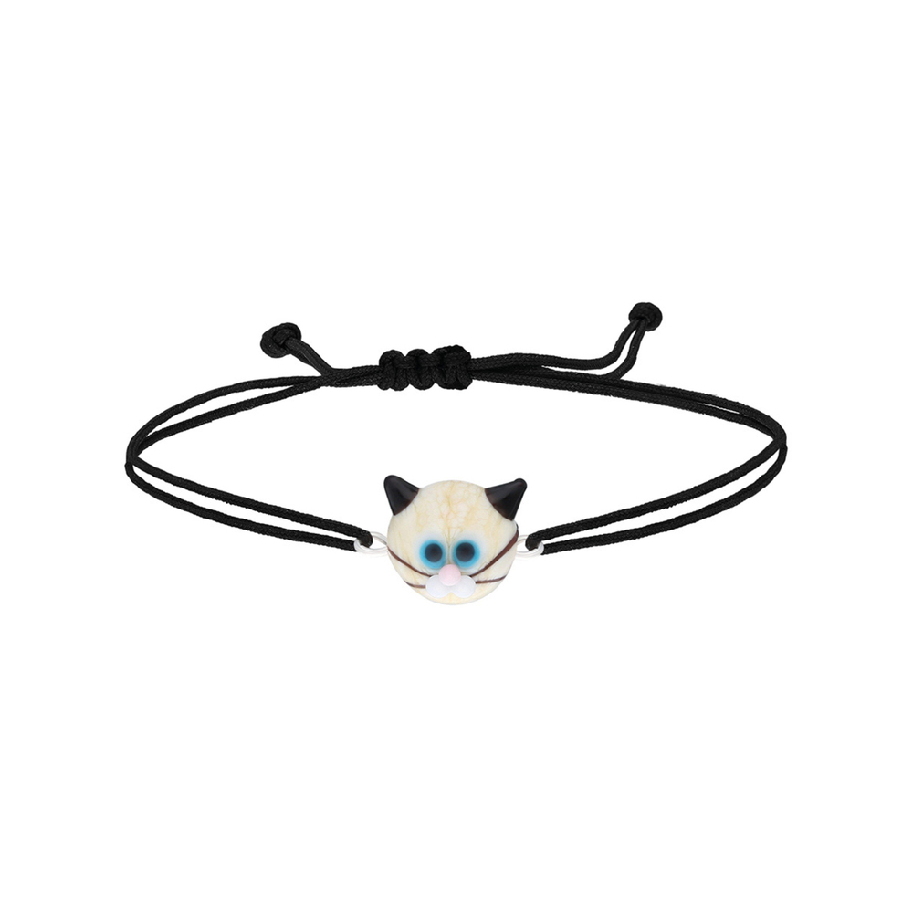 Tres Jolie Lollie Cam Kedi Bileklik Beyaz