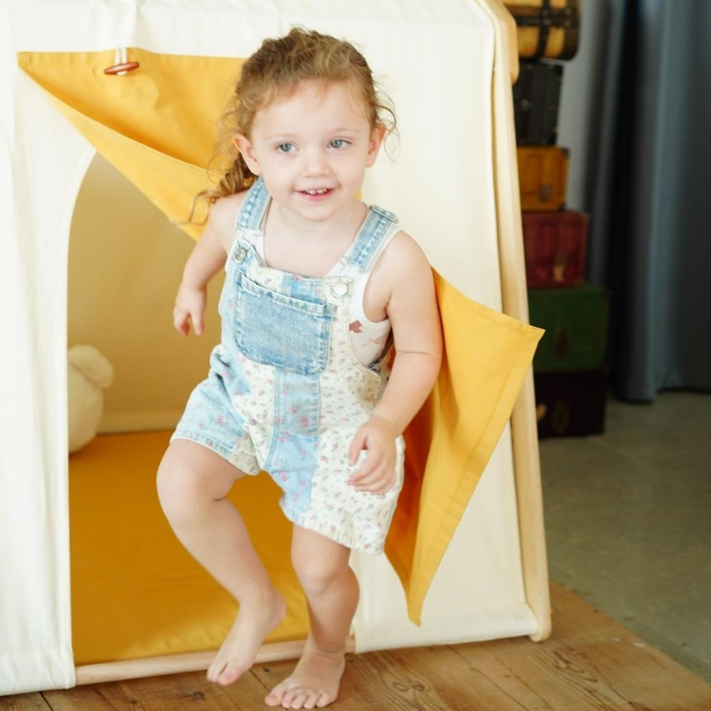 Minik Fare Ahşap Çocuk Oyun Çadırı ve Minderi