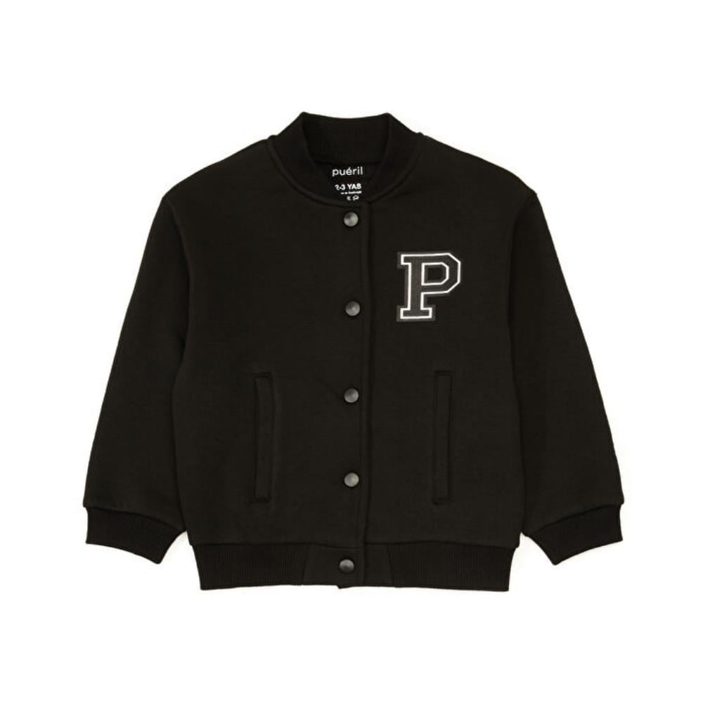 Pueril Kids Çocuk Bomber Ceket Şardonlu Siyah