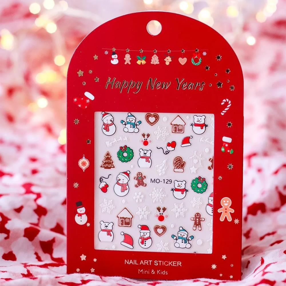 Mini & Kids Christmas Nail Sticker Snowman