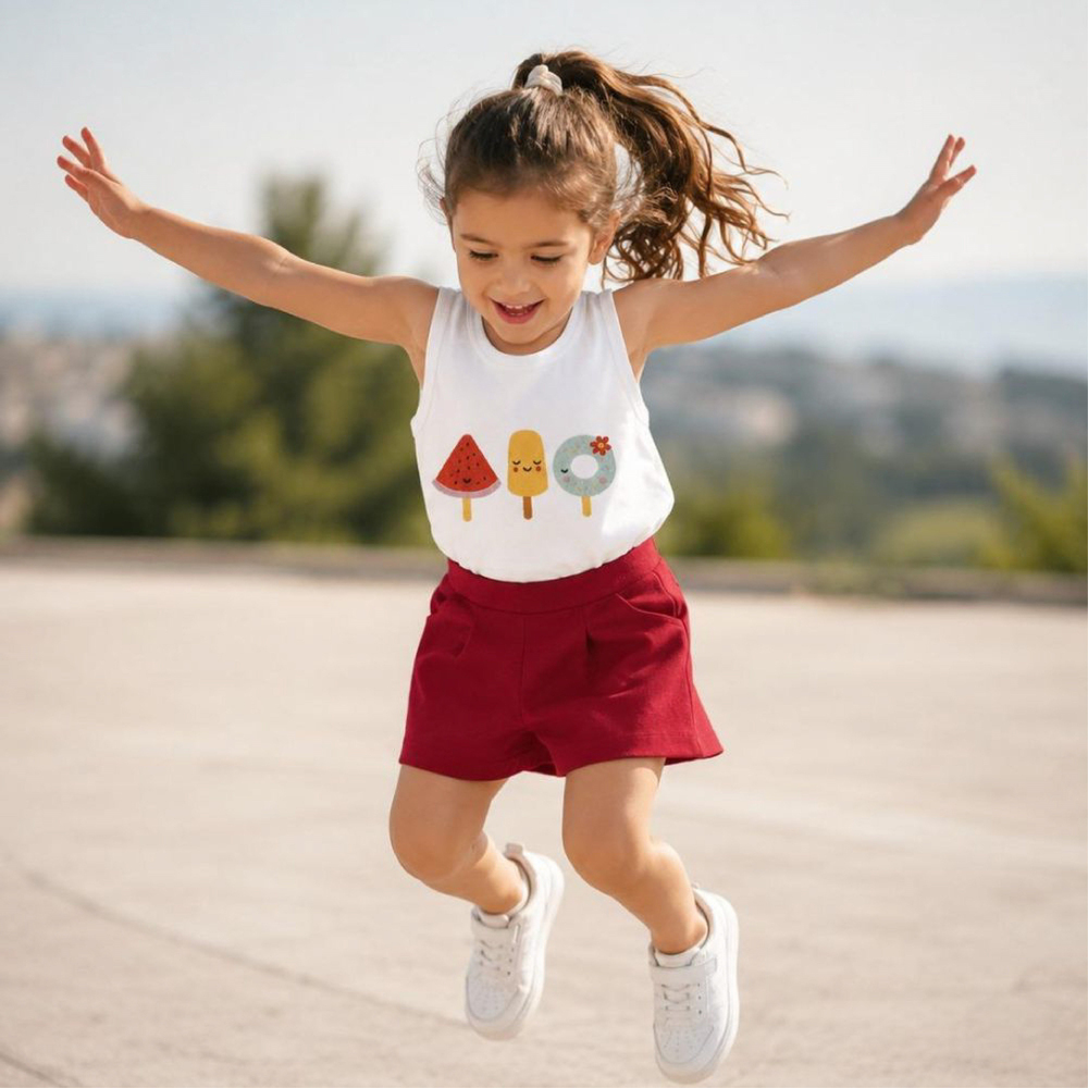 Midu & Fun Summer Bites Beyaz Atlet