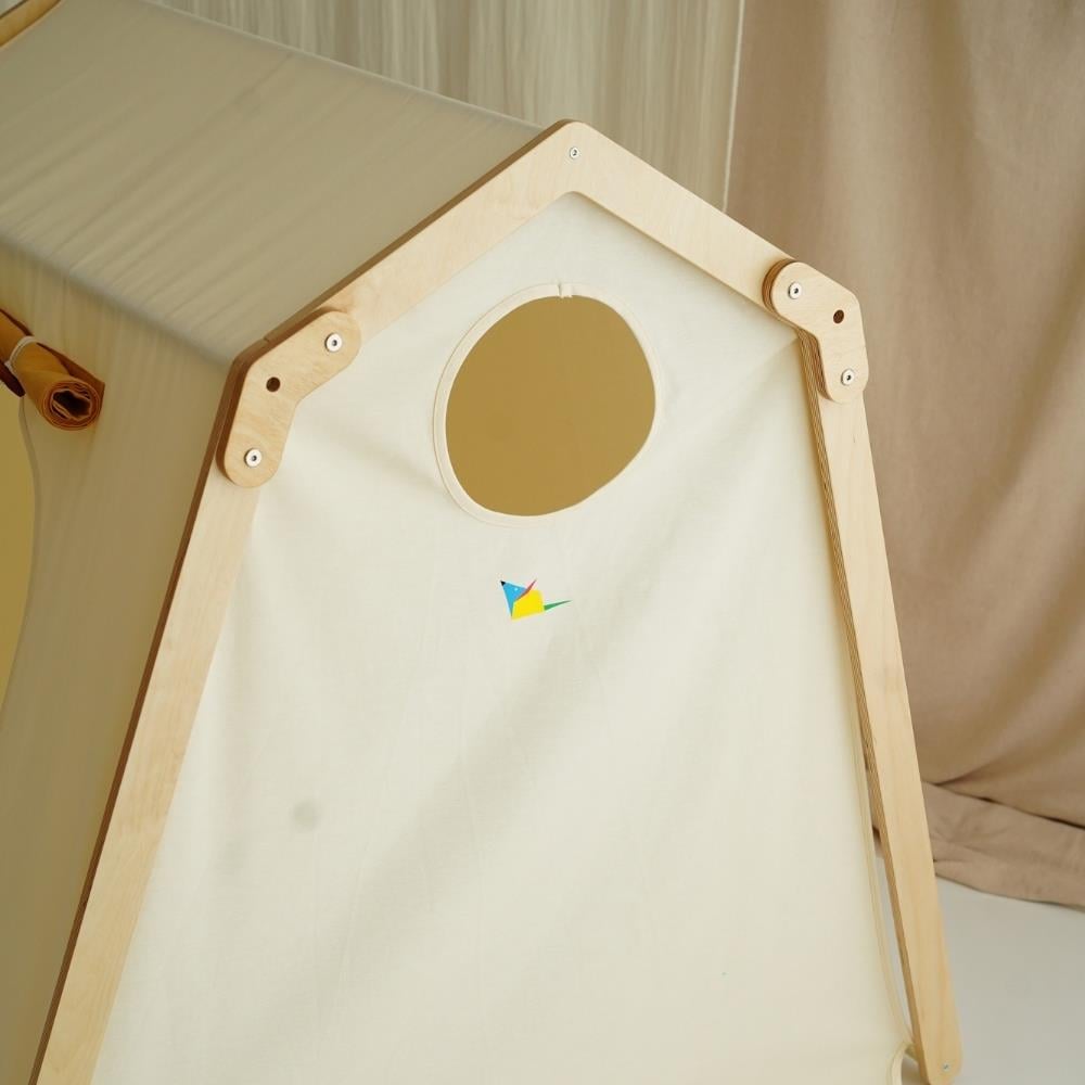 Minik Fare Ahşap Çocuk Oyun Çadırı ve Minderi