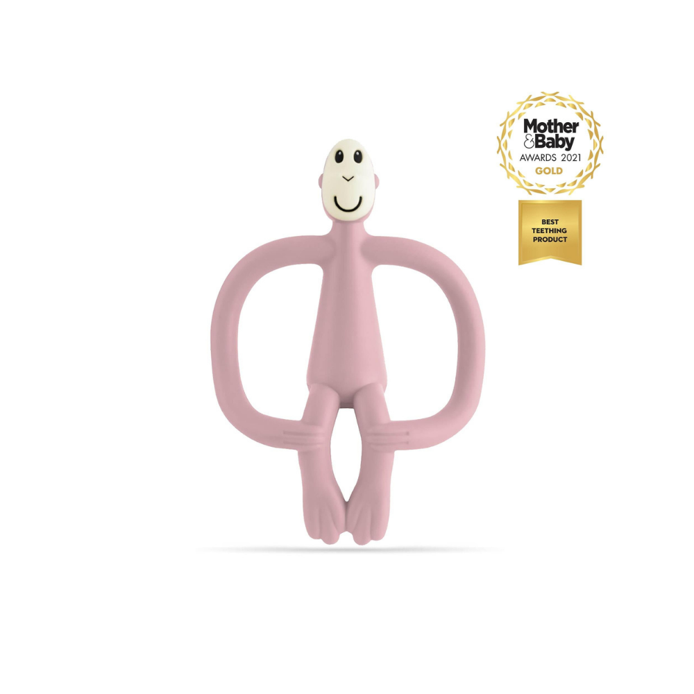 Matchstick Monkey Silikon Diş Kaşıyıcı Monkey Pembe