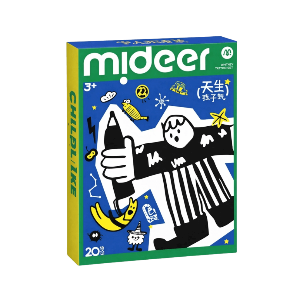 Mideer Basic Eğlenceli Dövme Çıkartmaları Mavi 20 Parça