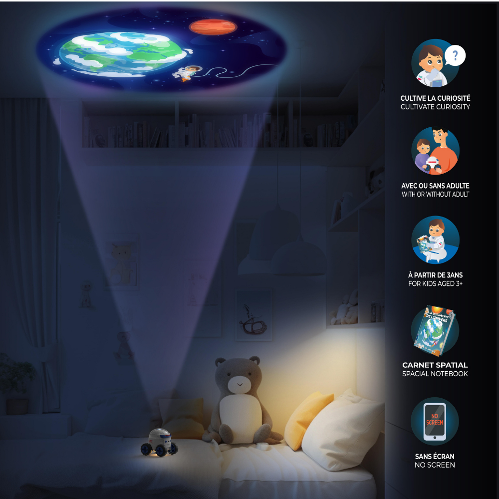 Mob Uzay Kaşifi Hikaye Projektörü İngilizce ve Fransızca Kitapçıklı