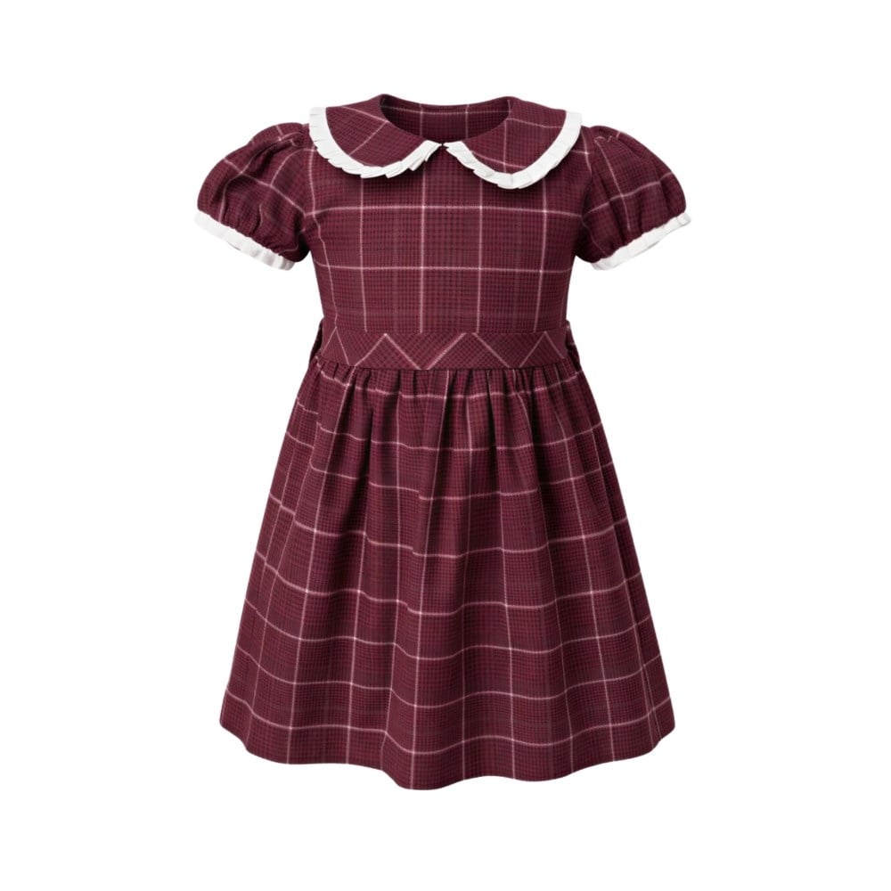 First of July Juliette Burgundy Elbise
