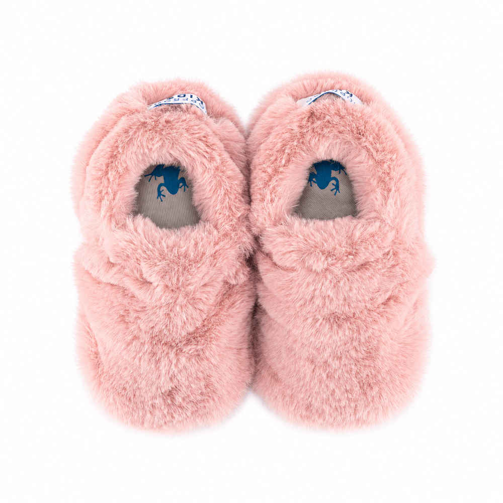 HopfrögFurry Furry Barefoot Patik Pembe Kürk