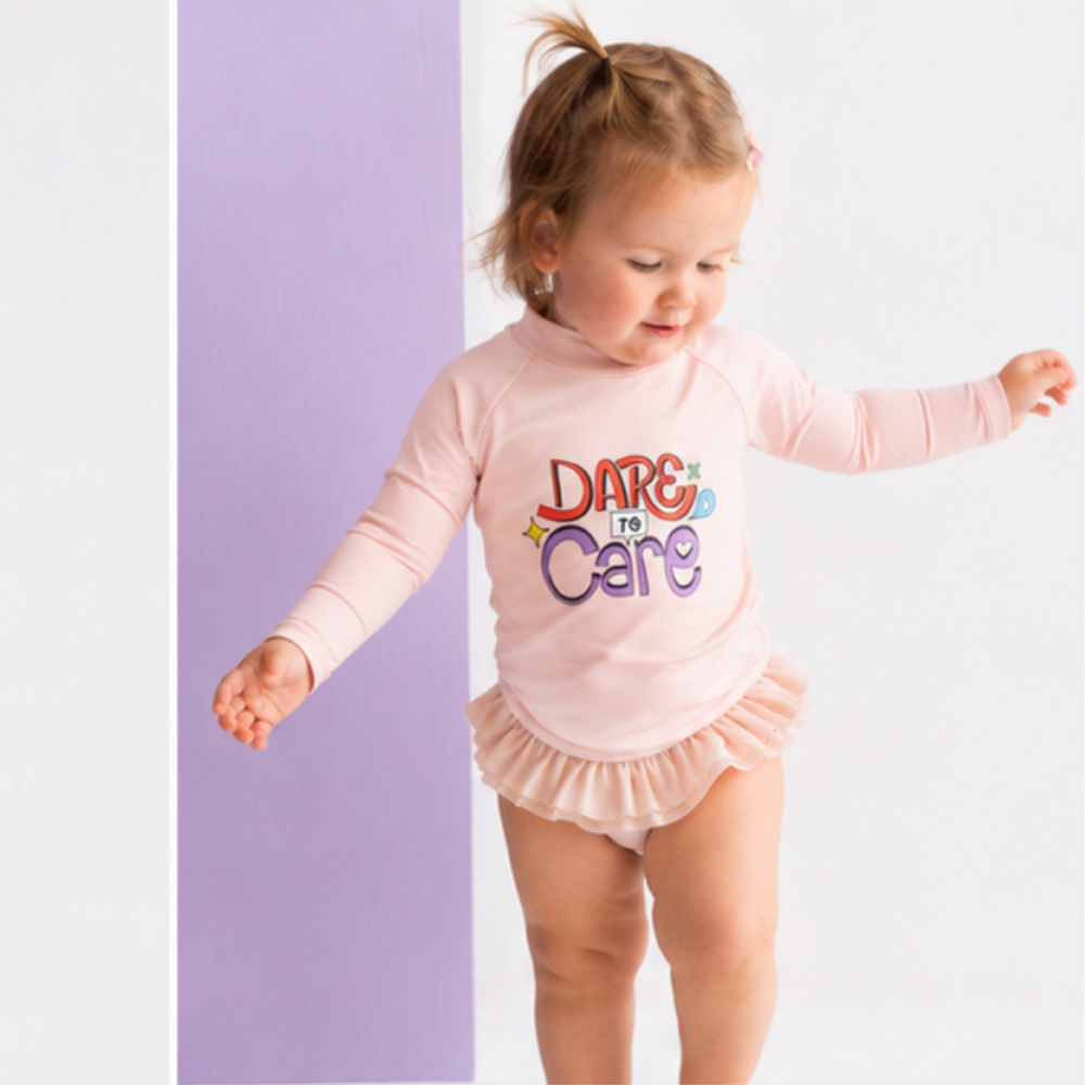 Daring Littles UV Korumalı UPF 50+ Uzun Kollu Üst Heart of the Sea Koleksiyonu