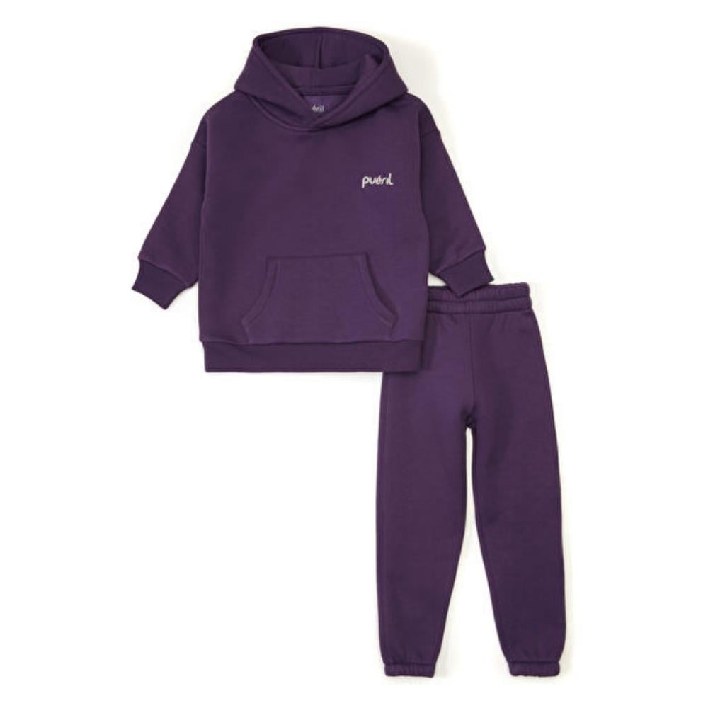Pueril Kids Çocuk Eşofman Takımı Şardonlu Mor