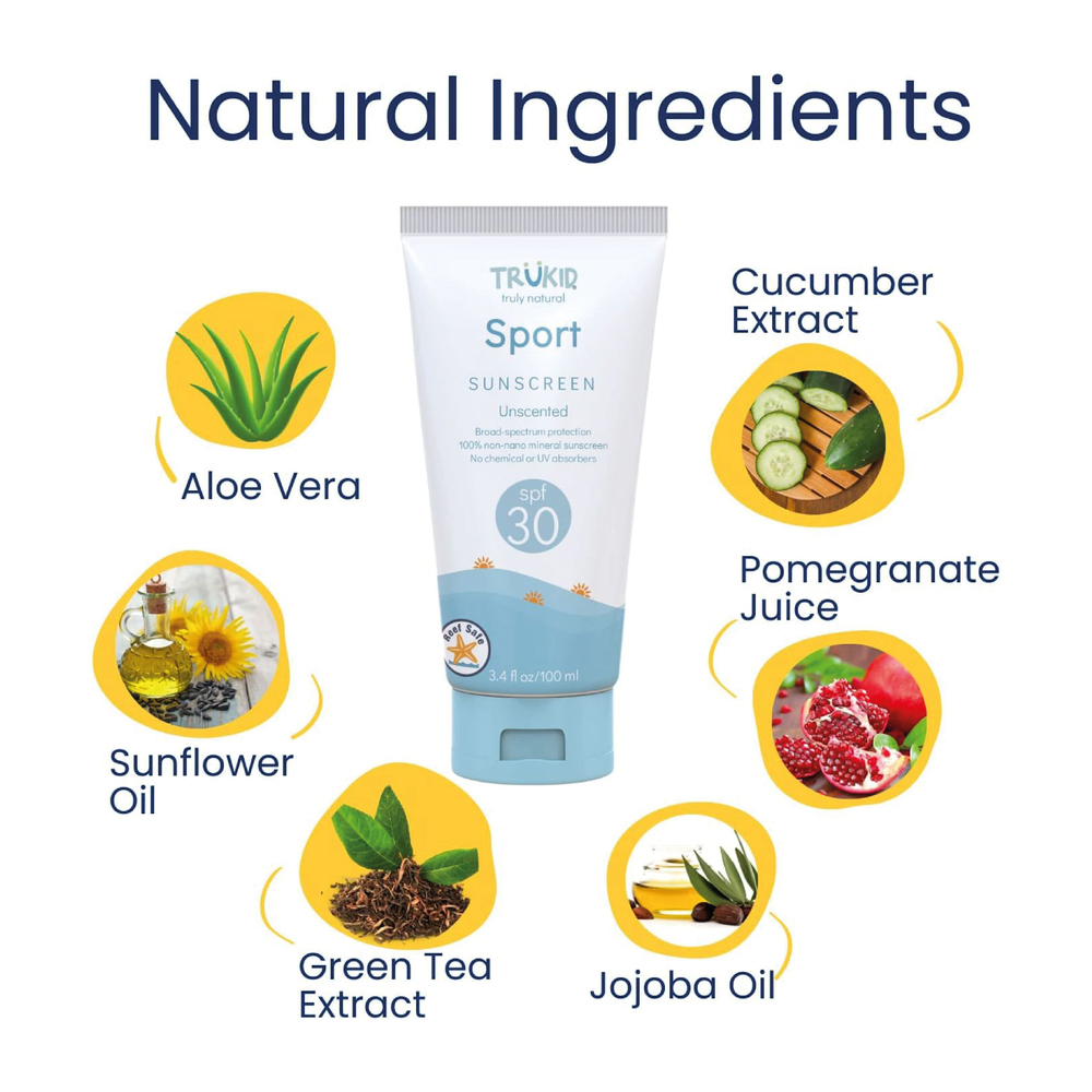 Trukid Sport Doğal Güneş Kremi Spf 30 Suya Dayanıklı Formül