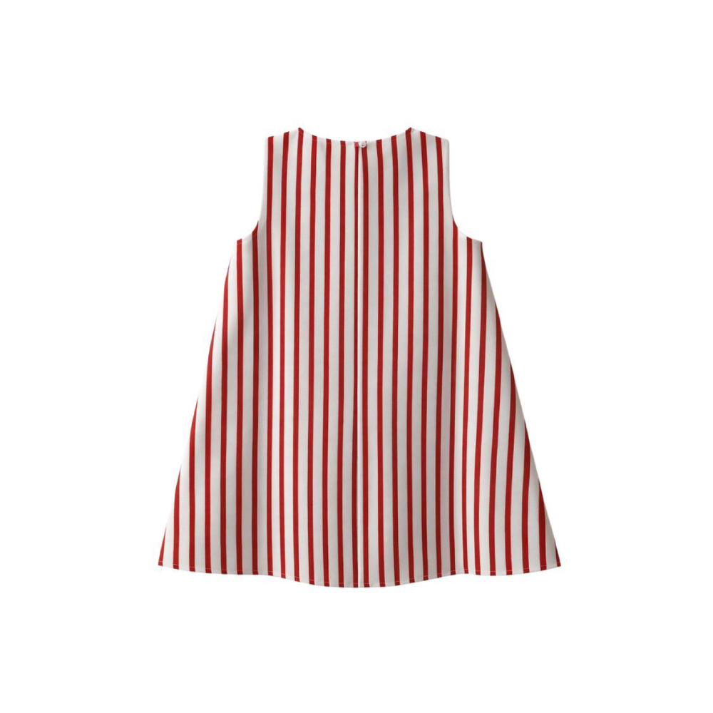 Midu & Fun Fresh Stripe Kırmızı Elbise