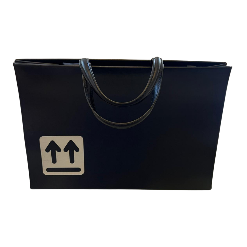 Off White Siyah Deri Çanta