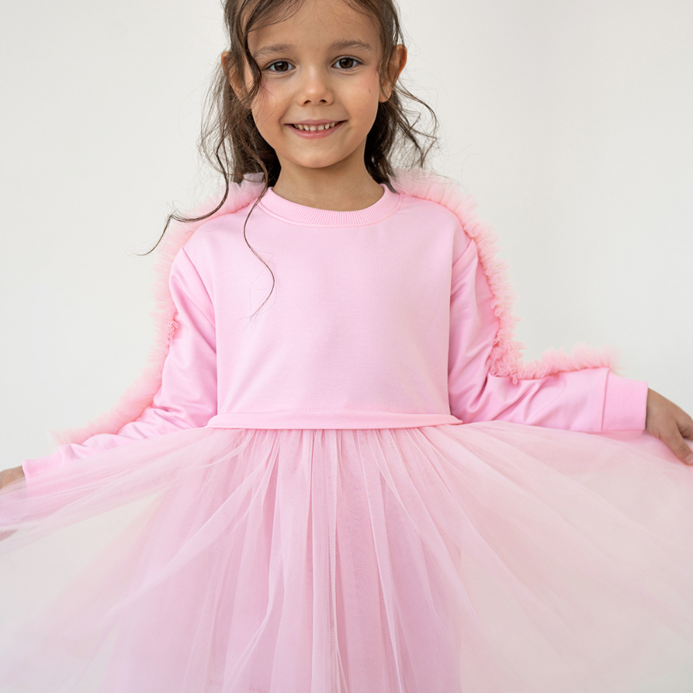 Mini Celebrities Pink Sweatdress Elbise