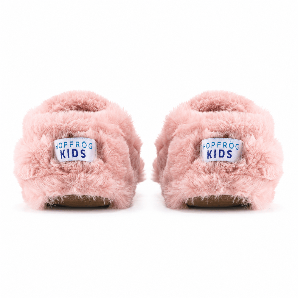 HopfrögFurry Furry Barefoot Patik Pembe Kürk