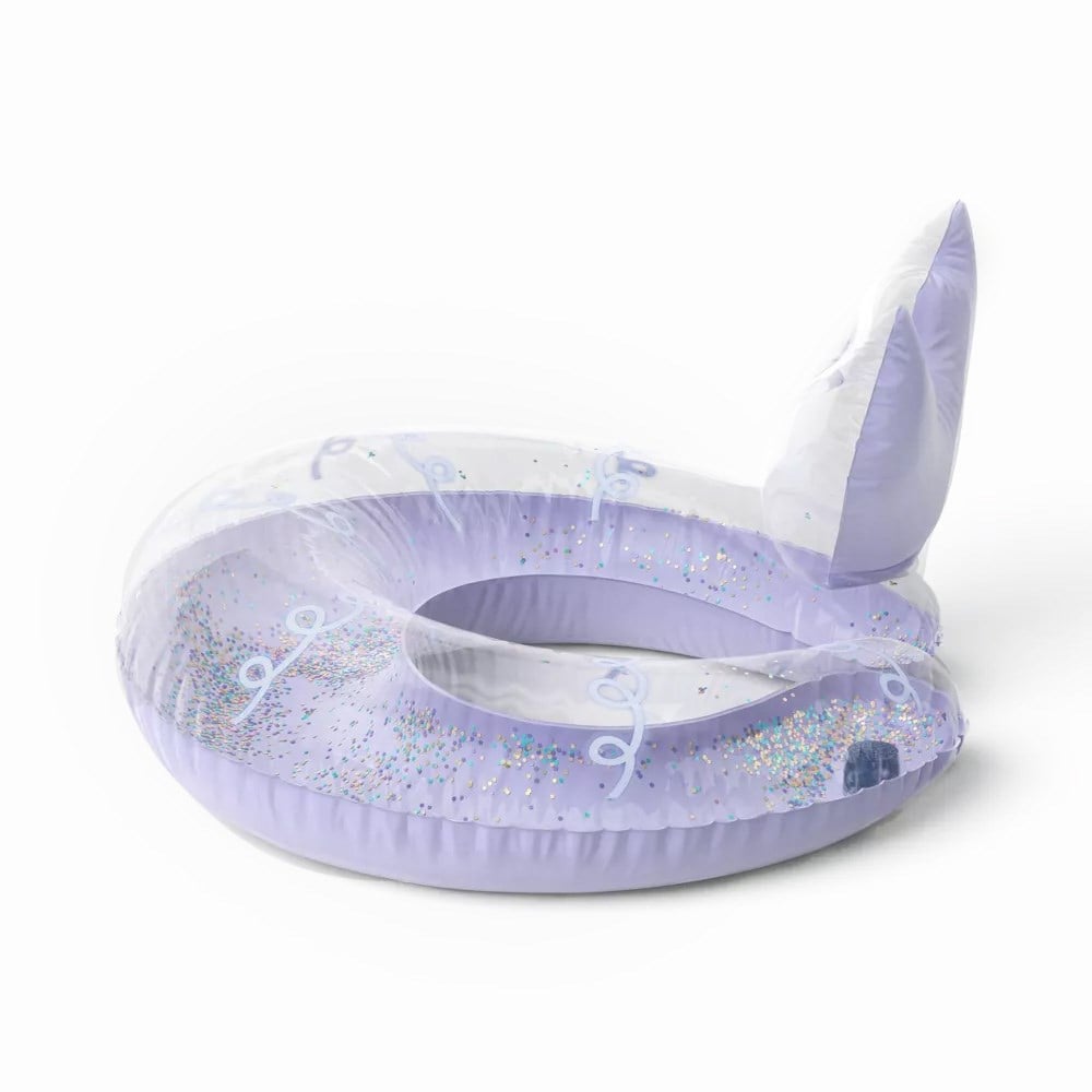 Sun Squad Split Ring-Mermaid Glitter Novelty Float Lavender Yüzme Simidi 47 cm