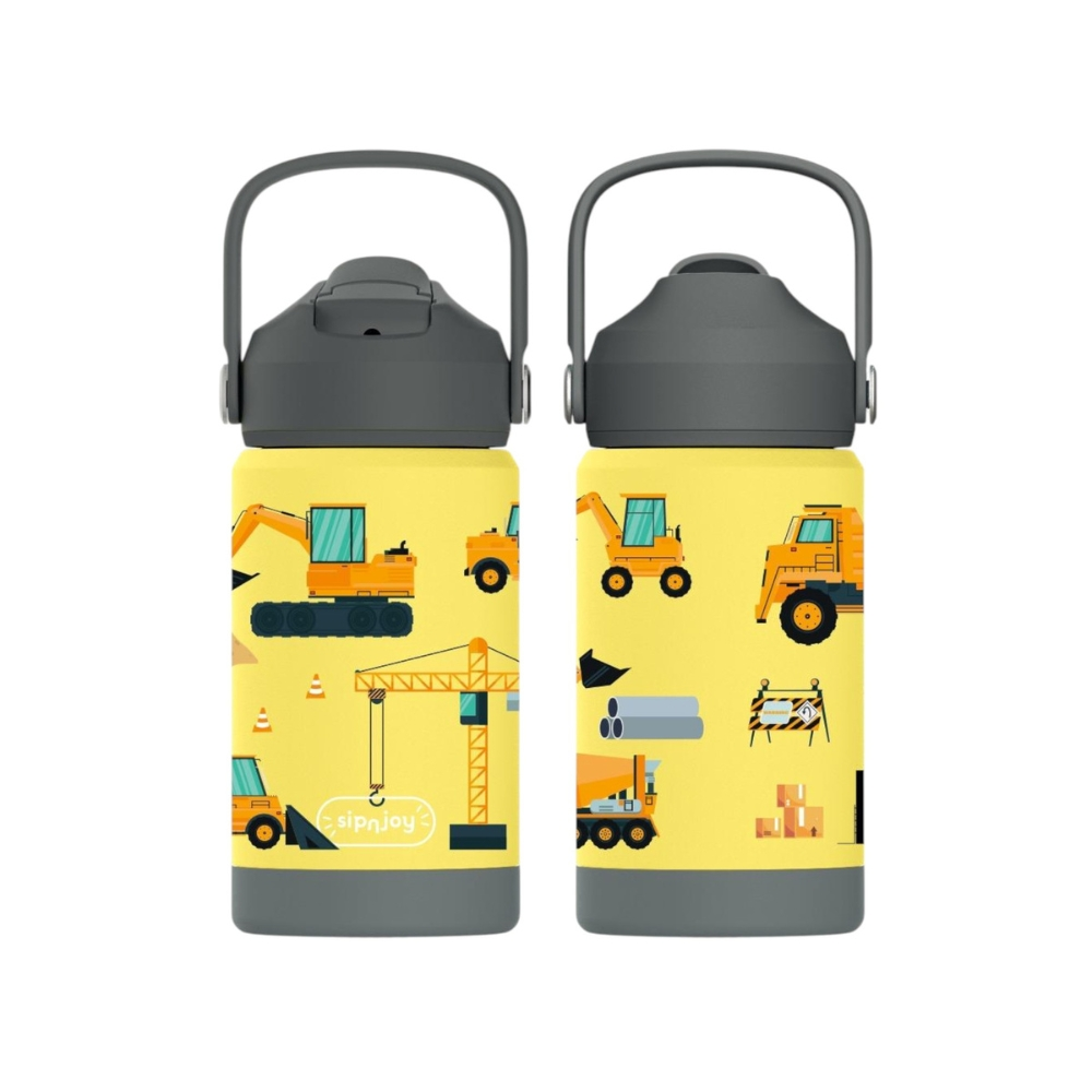 SipnJoy FlipSip Çocuk Su Termosu 360 ml Builder Buddy